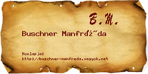Buschner Manfréda névjegykártya